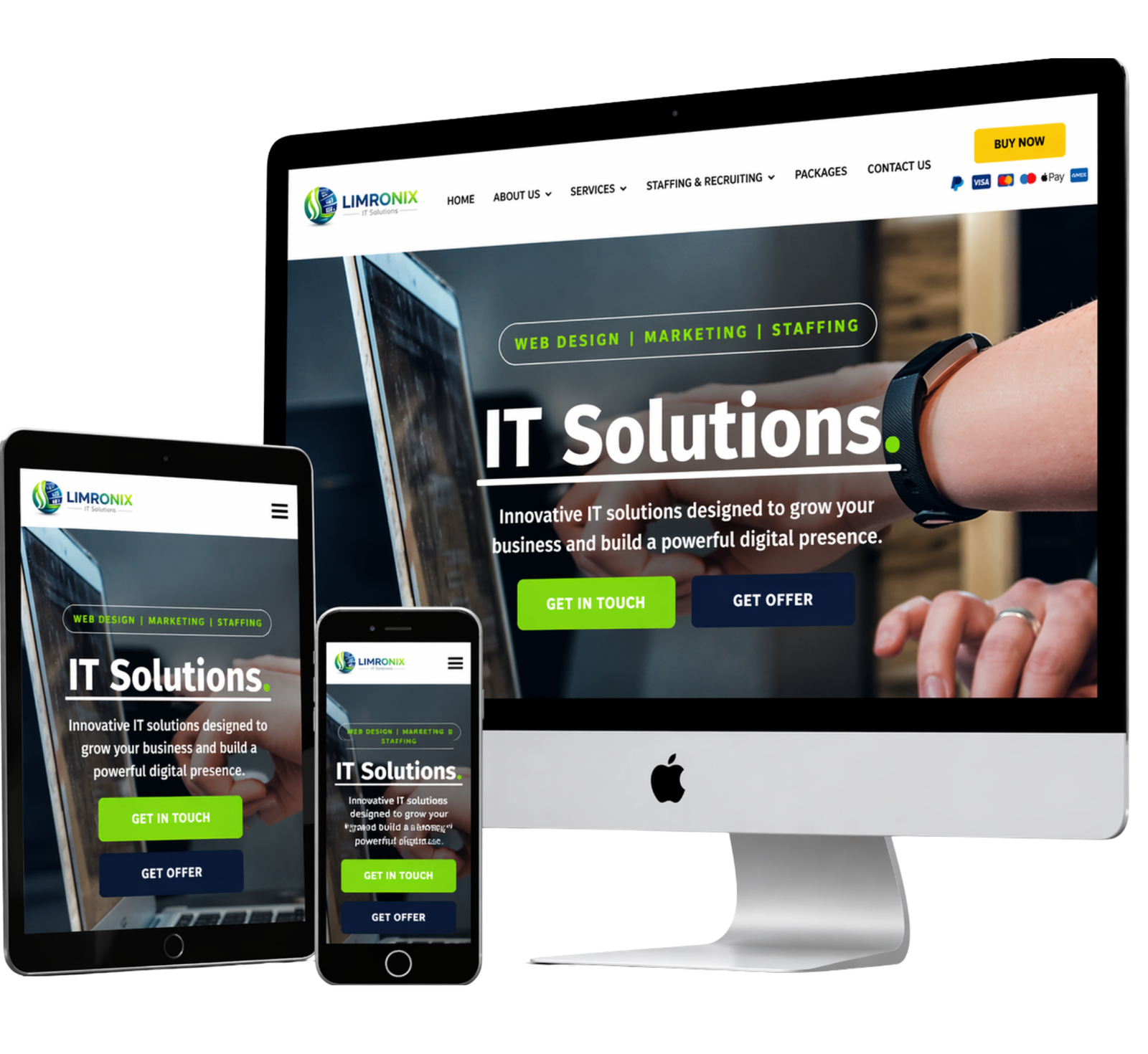Limronix Website Mockup